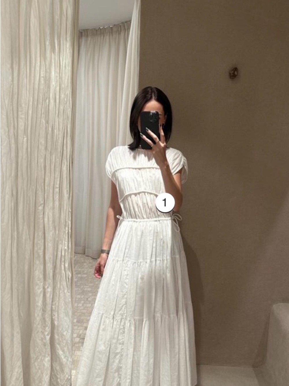 NWT DISSH White Sleeveless Tiered Maxi Dress